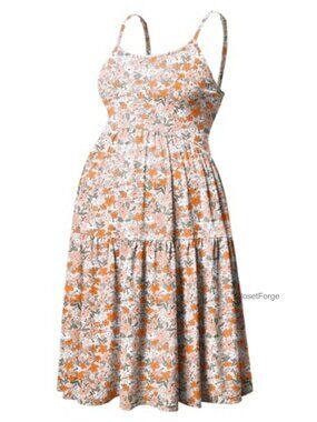 Women's Sleeveless Maternity Dress Adjustable Strappy Swing Dress
